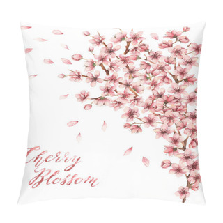 Personality Watercolor Cherry Blossom Card  Pillow Covers