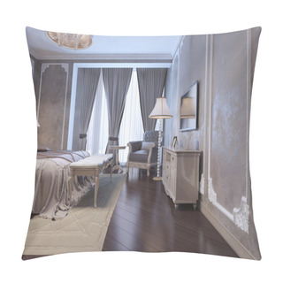 Personality  Spacy Bedroom With Large Window Pillow Covers