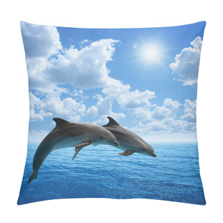 Personality  Dolphins Jumping Pillow Covers
