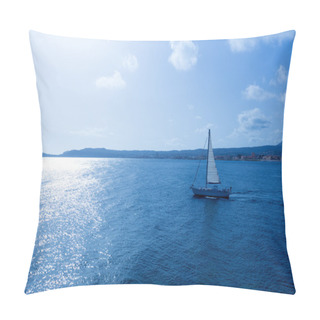 Personality  Javea Xabia Morning Light Sailboat In Alicante Pillow Covers
