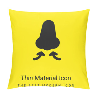Personality  Breath Minimal Bright Yellow Material Icon Pillow Covers