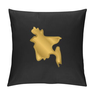 Personality  Bangladesh Gold Plated Metalic Icon Or Logo Vector Pillow Covers