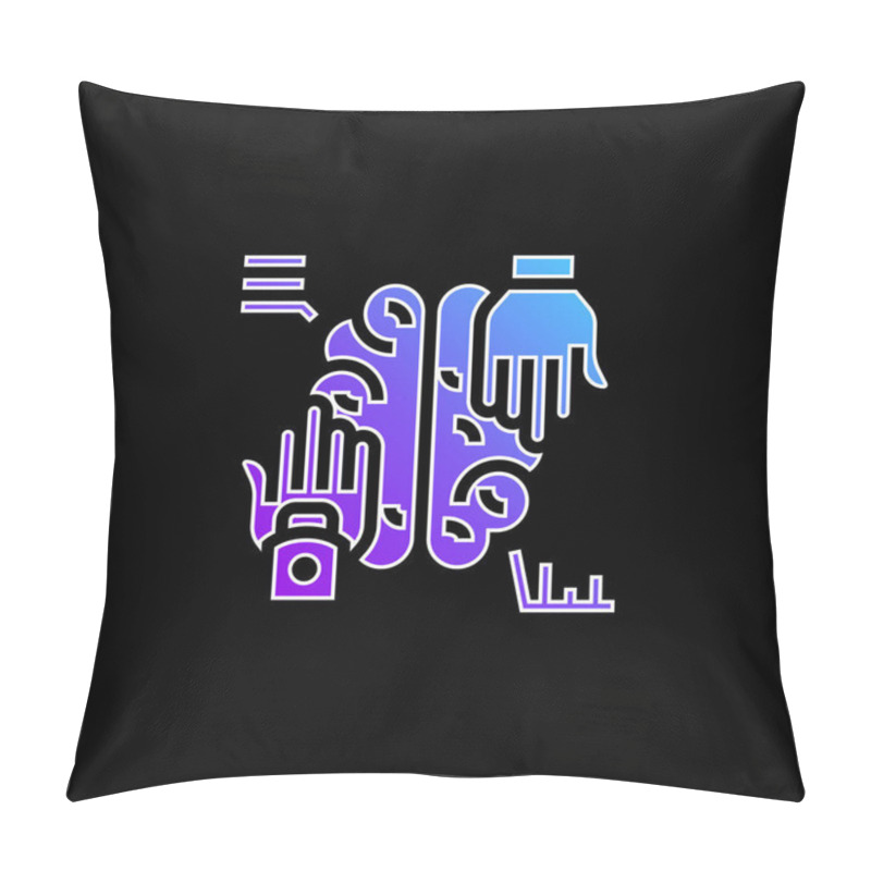 Personality  Artificial Intelligence Blue Gradient Vector Icon Pillow Covers