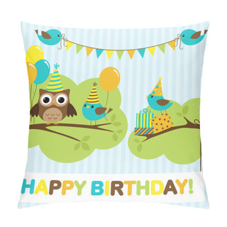 Personality  Party Birds Card Pillow Covers