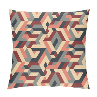 Personality  Abstract Vector Seamless Geometric Pattern, Vintage Colors Pillow Covers