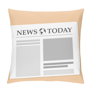 Personality  Daily Newspaper On The Table Pillow Covers