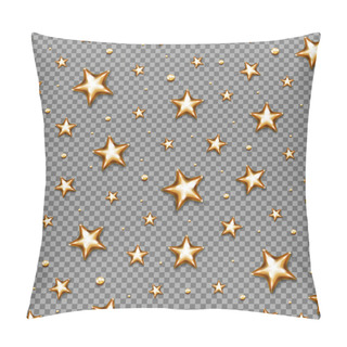 Personality  Christmas Golden Stars Pattern Pillow Covers