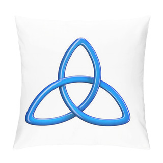 Personality  3d Illustration Of Trinity Knot Or Triquetra  Pillow Covers