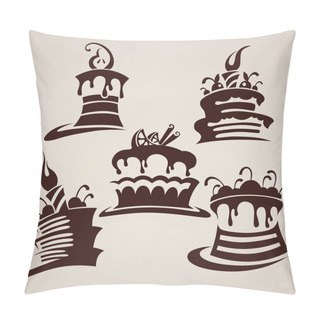 Personality  Vector Collection Of Cakes Images And Arts Pillow Covers