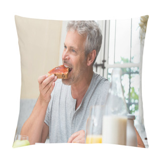Personality  Man Eating A Jam Toast Pillow Covers