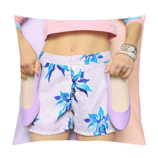 Personality  Pastel Colors, Floral Print. Fresh Summer Style. Fashion Girl An Pillow Covers