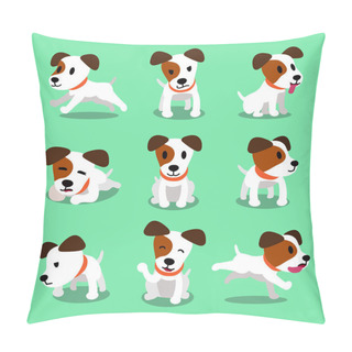 Personality  Cartoon Character Jack Russell Terrier Dog Poses Pillow Covers