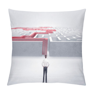 Personality  Businessman Starting A Stated Labyrinth Pillow Covers