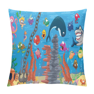Personality  Aquarium With Plenty Of Fish Pillow Covers