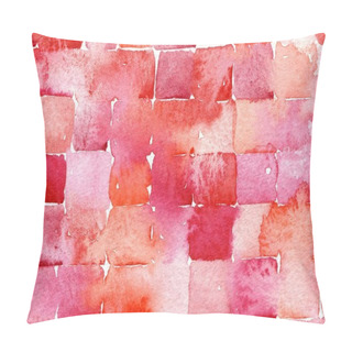 Personality  Red Watercolor Squares Pillow Covers