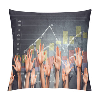 Personality  Hands Showing Gestures . Mixed Media Pillow Covers