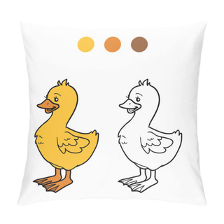 Personality  Coloring Book (goose, Chick) Pillow Covers