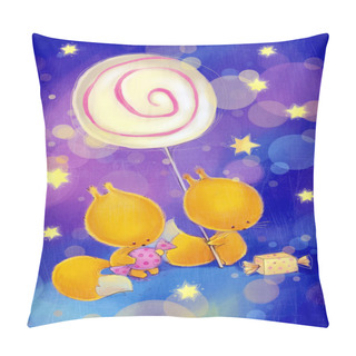 Personality  Little Squirrels Give Candies Pillow Covers