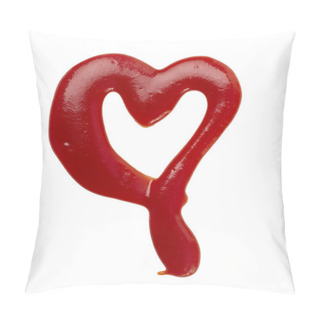 Personality  Ketchup Stain Heart Shape Love Food Pillow Covers