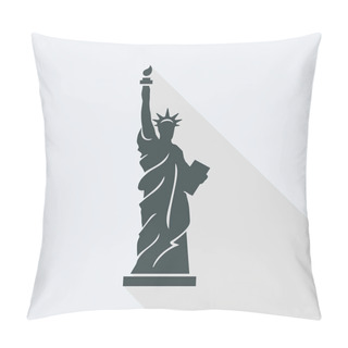 Personality  Statue Of Liberty Vector Icon Pillow Covers