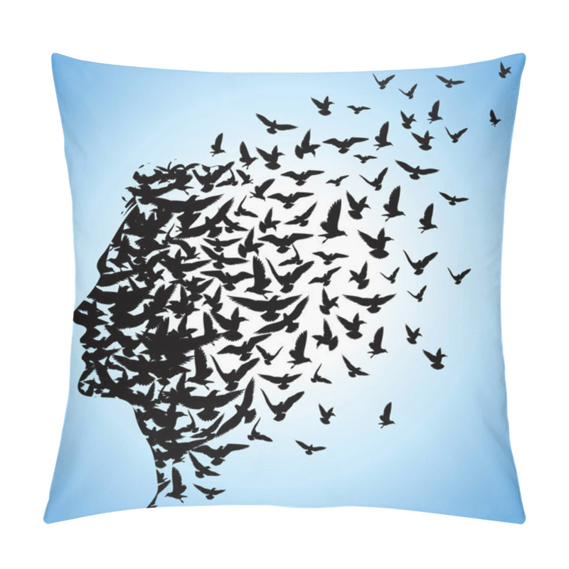 Personality  Flying Birds To Human Head Pillow Covers