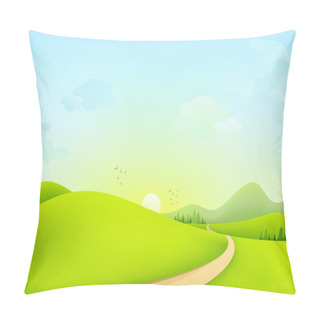 Personality  Green Landscape Pillow Covers