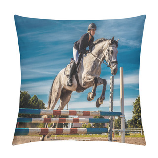 Personality  Horse Rider In Action Pillow Covers