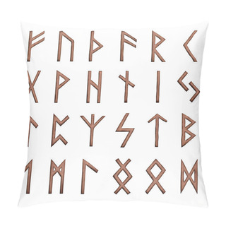 Personality  Set Of Wooden Runes Pillow Covers