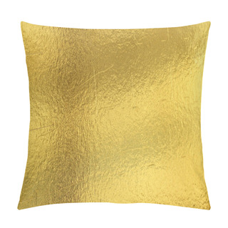Personality  Shiny Yellow Leaf Gold Foil Texture Background Pillow Covers