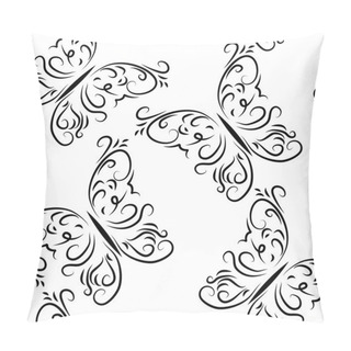 Personality  Seamless Pattern With Butterflies Graphically Pillow Covers