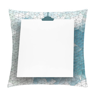 Personality  Single Hanged Vertical Paper Sheet With Clip On Blue Mesh Pillow Covers