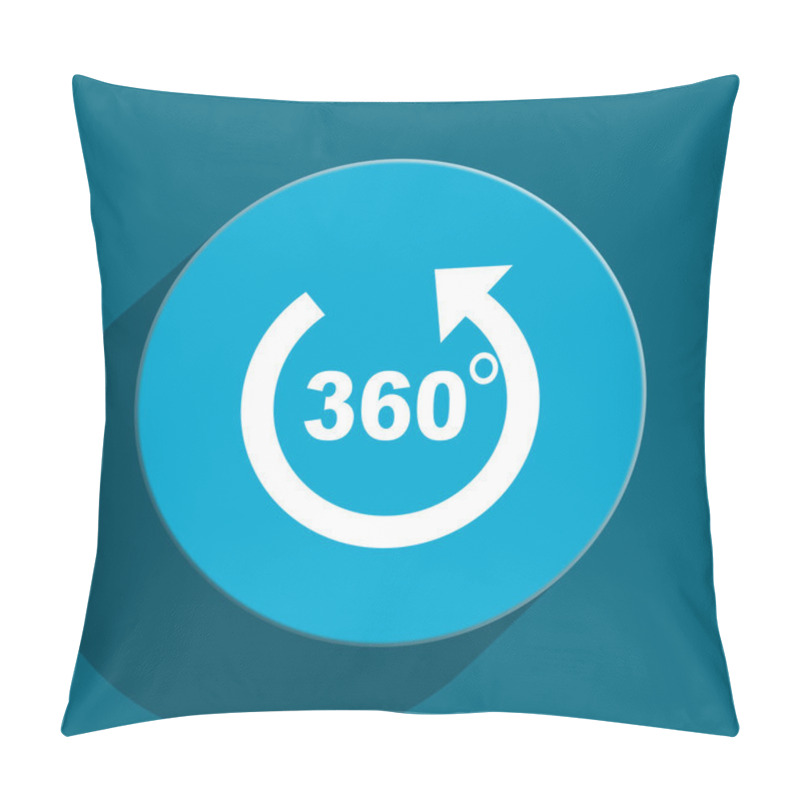 Personality  Panorama Blue Flat Web Icon Pillow Covers