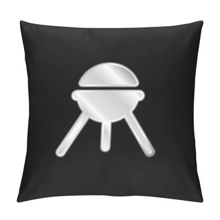 Personality  Barbecue Silver Plated Metallic Icon Pillow Covers