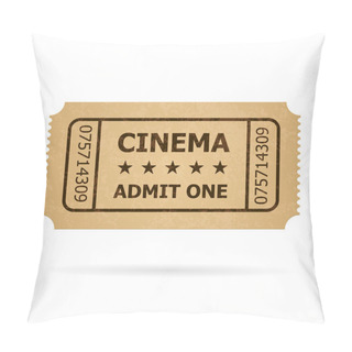 Personality  Vector Illustration Of Yellow Cinema Ticket Pillow Covers