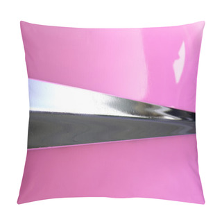 Personality  Pink Car And Chrome Trim Pillow Covers