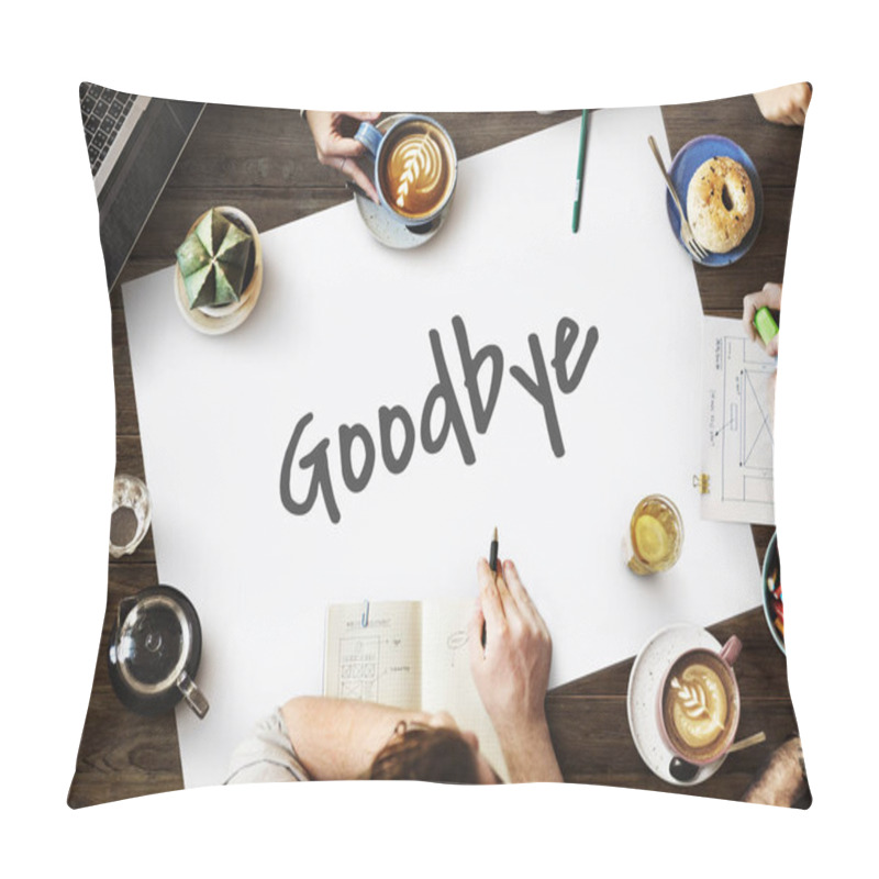 Personality  table with poster concept pillow covers