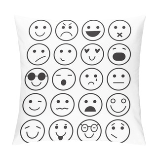 Personality  Smilies Icons: Different Emotions  Pillow Covers