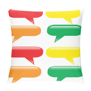 Personality  Speech Bubbles On White Pillow Covers