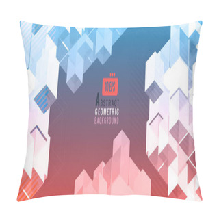 Personality  Geometric Cubes Graphic Template Banner BG Pillow Covers