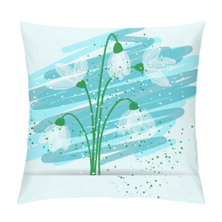 Personality  Snowdrop Background Pillow Covers