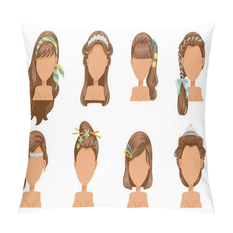 Personality  Hair Accessories Set Vector Illustration Pillow Covers