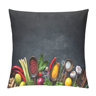 Personality  Various Herbs And Spices Pillow Covers