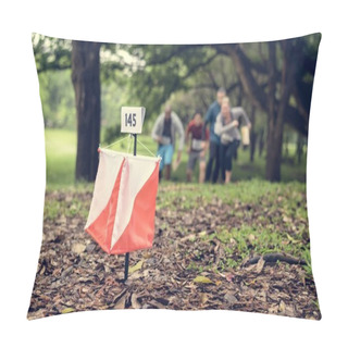 Personality  Orienteering Box Outdoor In A Forest Pillow Covers