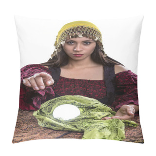 Personality  Fortune Teller On A White Background Pillow Covers