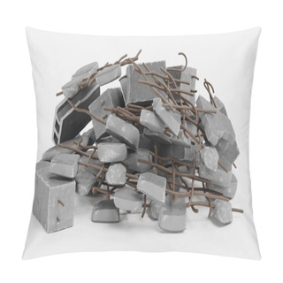 Personality  Realistic 3D Render Of Pile Of Rubble Pillow Covers