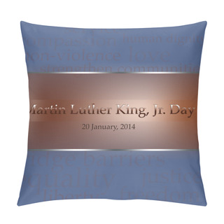 Personality  MLK, Patriotic Background, Dr. Martin Luther King, Jr. Day Of Service Pillow Covers