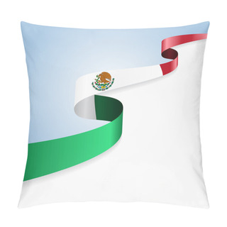 Personality  Mexican Flag Background. Vector Illustration. Pillow Covers