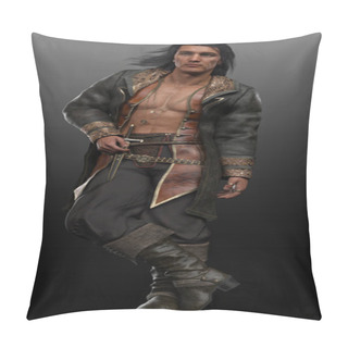 Personality  Fantasy Or Steampunk Pirate Man, Hispanic Or Latino Sexy Male Pillow Covers