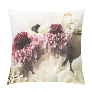 Personality  Close Up View Of Beautiful Bridal Bouquet Pillow Covers