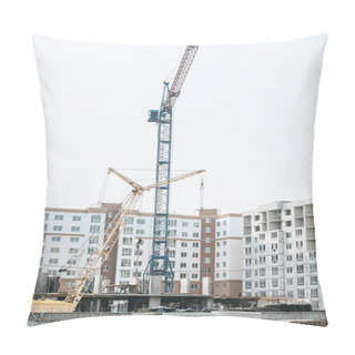 Personality  Construction Site With Heavy Machinery With Sky At Background Pillow Covers